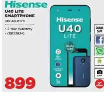 HiFi Corp Hisense U40 Lite Smartphone HISU40LITEOS offer