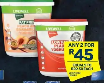 Pick n Pay Livewell Yoghurt offer