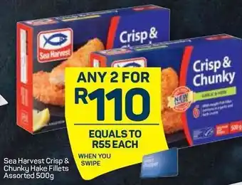 Pick n Pay Sea Harvest Crisp & Chunky Hake Fillets Assorted 500g offer