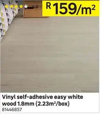Leroy Merlin Vinyl Self-Adhesive Easy White Wood 1.8mm (2.23m²)/Box) offer
