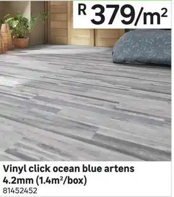 Leroy Merlin Vinyl Click Ocean Blue Artens 4.2mm (1.4m²/Box) offer