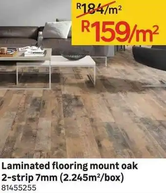 Leroy Merlin Laminated Flooring Mount Oak 2-Strip 7mm (2.245m²/Box) offer