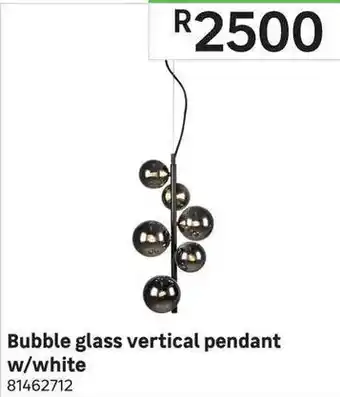 Leroy Merlin Bubble Glass Vertical Pendant W/White offer