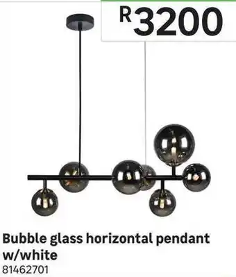 Leroy Merlin Bubble Glass Horizontal Pendant W/White offer