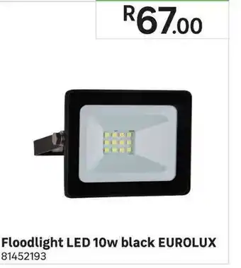 Leroy Merlin Floodlight Led 10W Black Eurolux offer