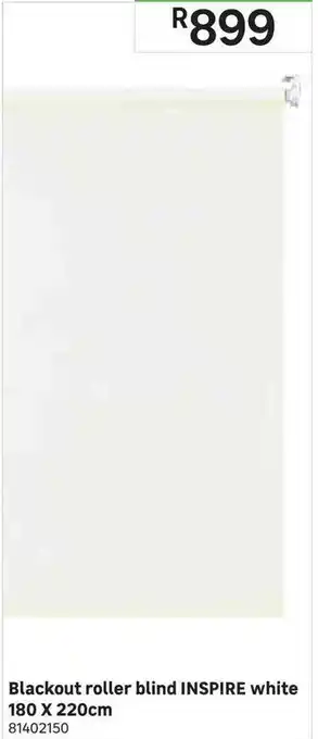 Leroy Merlin BLackout Roller Blind Inspire White 180x220cm offer