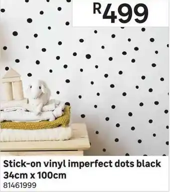 Leroy Merlin Stick-On Vinyl Imperfect Dots Black 34cmx100cm offer