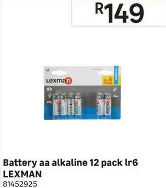 Battery aa Alkaline 12 Pack Irl6 Lexman