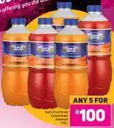 Game Hall's fruit drink concentrate assorted 1.25ltr- for any 5 offer