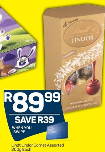 Pick n Pay Lindt Lindor Cornet Assorted 200g offer