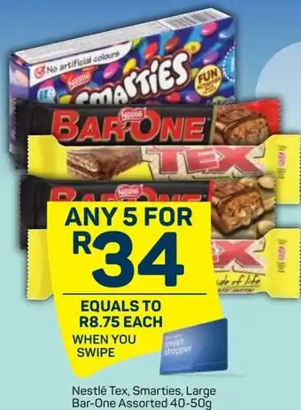 Pick n Pay Nestle Tex Smarties 40-50g offer