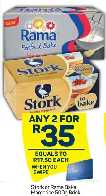 Pick n Pay Stork or Rama Bake Margarine 500g offer