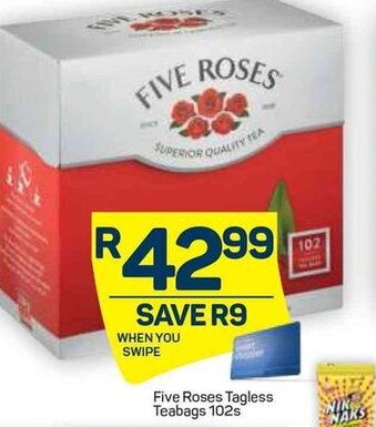 Pick n Pay Five Roses Tagless Teabags 102s offer