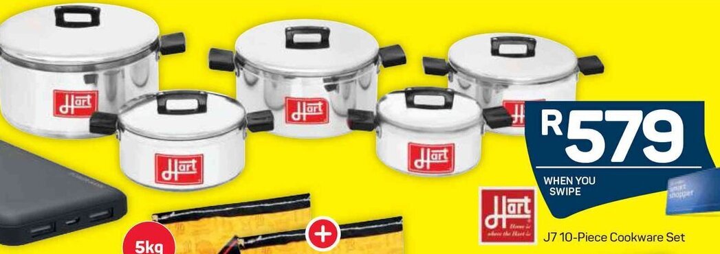 Hart J7 10-Piece Cookware Set offer at Pick n Pay