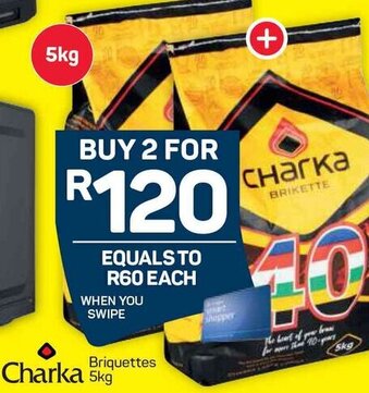 Pick n Pay Charka Briquettes 5Kg offer