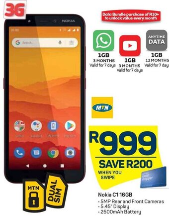 Pick n Pay Nokia C1 16GB offer