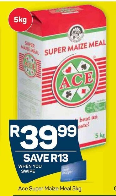 Ace Super Maize Meal 5Kg offer at Pick n Pay