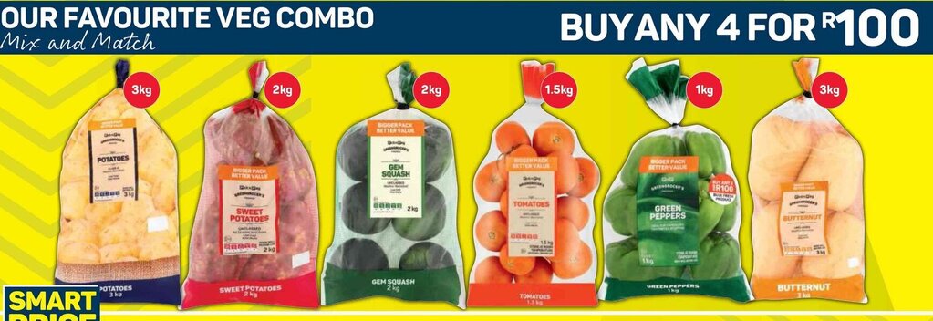 Our Favourite Veg Combo offer at Pick n Pay