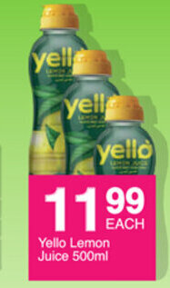 Save Yello Lemon Juice 500ml offer