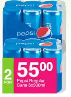 Save Pepsi Regular Cans 300ml offer