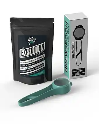 Brewspoon ground coffee (the expedition blend) & single brewspoon combo