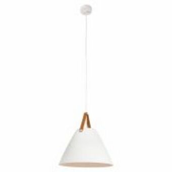 HiFi Corp Eurolux sanded white pendant brown leather 480mm offer