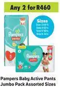 Game Pampers baby active pants jumbo pack (assorted sizes)-for any 2 offer