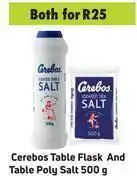 Game Cerebos table flask and table poly salt 500g- for both offer
