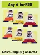 Game Moir's jelly assorted-for any 6 x 80g offer