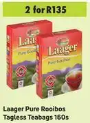 Game Laager pure rooibos tagless teabags-for 2 x 160's pack offer
