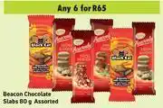 Game Beacon chocolate slabs assorted-for any 6 x 80g offer