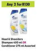 Game Head & shoulders shampoo 400ml or conditioner 275ml assorted-for any 2 offer