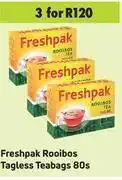 Game Freshpak rooibos tagless teabags-for 3 x 80's pack offer