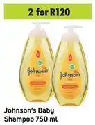 Game Johnson's baby shampoo-for 2 x 750ml offer