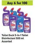 Game Toilet duck 5 in 1 toilet disinfectant assorted-for any 6 x 500ml offer