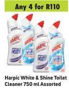 Game Harpic white & shine toilet cleaner assorted-for any 4 x 750ml offer