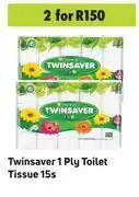 Game Twinsaver 1 ply toilet tissue-for 2 x 15s offer