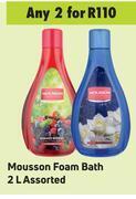 Game Mousson foam bath assorted-for 2 x 2l offer