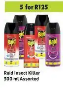 Raid insect killer assorted-for 5 x 300ml