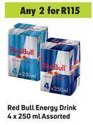 Game Red bull energy drink assorted-for any 2 x 4 x 250ml offer