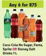 Game Coca cola no sugar, fanta, sprite or stoney soft drinks-for any 6 x 1l offer