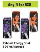 Game Reboost energy drink assorted-for any 4 x 500ml offer