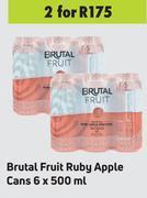Game Brutal fruit ruby apple cans-for 2 x 6 x 500ml offer