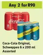 Game Coca cola original schweppes assorted-for any 2 x 6 x 200ml offer