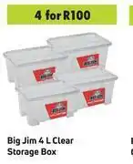 Game Big jim 4l clear storage box-for 4 offer