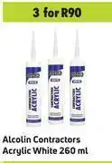 Alcolin contractors acylic white-for 3 x 260ml