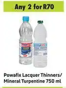 Powafix lacquer thinners/mineral turpentine-for any 2 x 750ml