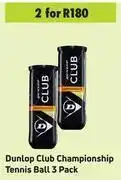 Dunlop club championship tennis ball (3 pack)-for 2