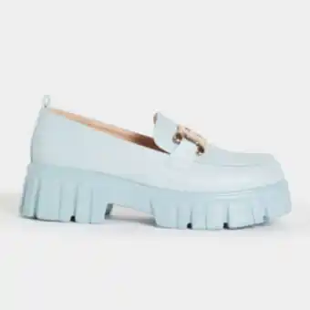 The FIX Women's blue chunky loafer with trim offer