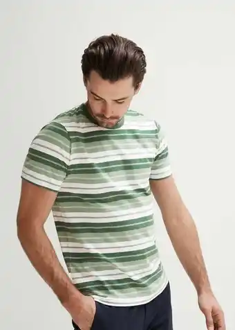 Woolworths Cotton jacquard stripe t-shirt offer